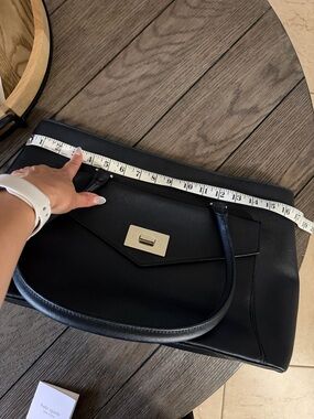 kate spade Black Structured Satchel with Gold Turn-Lock